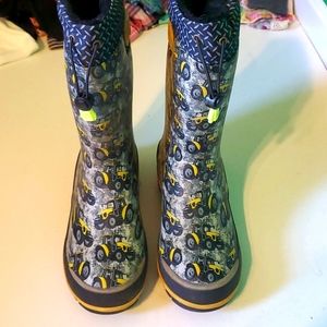 Western Chief big boys 2/3 grey waterproof tractor psttern 🚜 boots with